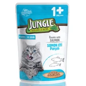 Jungle Pouch Somonlu Yetişkin Kedi Konservesi 100 gr thumbnail 2