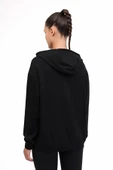 Lumberjack Carla-h Ginsen Kapsonlu Fermuarli Kadin Sweat - Siyah thumbnail 3