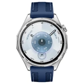 Sneezy Huawei Watch GT6 46mm ile Uyumlu Metal Tokalı Dikiş Detaylı Şık Dokuma Silikon Kordon  Lacivert thumbnail 3