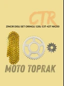 NK250 Zincir Dişli Seti O-Ringli 120L-13T-42T - 1