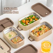 Porsima 1612 Isı Yalıtımlı Paslanmaz Çelik 3 Katlı 4 Bölmeli Vakumlu Yemek Termosu Beslenme Kutusu Taşınabilir Lunch Box Sefer Tası thumbnail 1