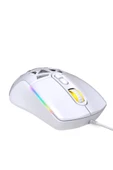 Claw's Nexus X1 12800 Dpi Wide RGB Özel ABS Doku, Claw's Reflex Örgü Kablolu & Değiştirilebilir Kapaklı Gaming Mouse - Beyaz - 2