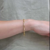 Taşlı Ataç Altın Bileklik thumbnail 1