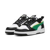 Puma Rebound V6 Lo Super Puma Jr-White-Green-Black Çocuk Ayakkabı-Beyaz thumbnail 1
