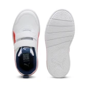 Puma Courtflex V3 V PS-White-Fierce Red-Blue Çocuk Ayakkabı-Beyaz thumbnail 2
