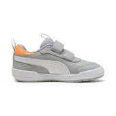 Puma Multiflex 2 SL V PS-Gray Echo-White Çocuk Ayakkabı-Gri - 4