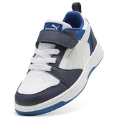 Puma Rebound V6 Lo AC+ PS-White-Feather Gray-BlK Çocuk Ayakkabı-Beyaz thumbnail 2