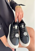 Jlar Siyah Cilt Bağcıklı Spor Ayakkabı thumbnail 1