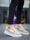 KB-X8 Kuback Bej Keten Süet Yüksek Taban Günlük Spor Ayakkabı thumbnail 8