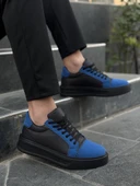 KB-X46 Kuback Siyah Sax Mavi Yüksek Siyah Taban Günlük Spor Ayakkabı thumbnail 1