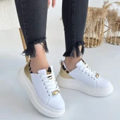 Gasta Beyaz Cilt Sarı Detaylı Bağcıklı Spor Ayakkabı thumbnail 8