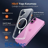 ScHitec İphone 17 Air Magsafe Özellikli Şeffaf Kılıf thumbnail 5