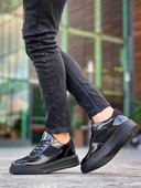 KB-X8 Kuback Siyah Rugan Yüksek Siyah Taban Günlük Spor Ayakkabı thumbnail 10