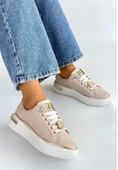 Jlar Bej Cilt Bağcıklı Spor Ayakkabı thumbnail 3