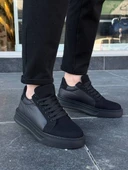 KB-046 Kuback Siyah Paraşüt Siyah Yüksek Taban Günlük Spor Ayakkabı thumbnail 2