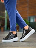 KB-X10 Kuback Siyah Rugan Beyaz Yüksek Taban Günlük Spor Ayakkabı thumbnail 4