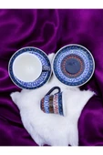 sharp&art Anneler Günü İçin Özel Tasarım,%100 El İşlemesi, 2'li Kabartma Desen Zerafet Kahve Fincan Takımı - 2