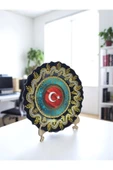 sharp&art Atatürk ve Türk Bayrağı Temalı 30 cm, El İşlemesi Çini Tabaklar, 30 cm, Özel Hediye Seçeneği thumbnail 6