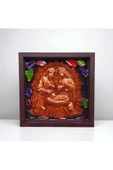 sharp&art Meryem Ana ve Kutsal Aile, Ahşap Çerçeveli, Epoksi içi Kuru Yaprak Dökümü, 4 Renk Seçeneği(17,5cm) - 3