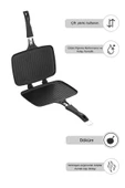 Vento Döküm Ocak Üstü Tost Makinesi – Kırmızı - 4