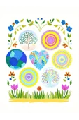 sharp&art Taş Mandala Seti, 5 Farklı Desen, 12 Renk Akrilik Boya, 2 Farklı İnce Uç Fırça ile Dilediğince Boya - 1