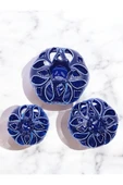 sharp&art %100 El İşlemesi, Kesme Desen ,Şamdan 3 lü Çini Nar Vazo Seti-2 Renk Seçeneği ile... - 2