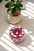 sharp&art SERAMİK KÜLLÜKLER, %100 EL İŞLEMESİ, KAPAKLI, KULLANIŞLI, DEKORATİF, 12 CM, 6 FARKLI MODEL - 1
