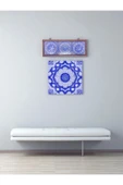 sharp&art AHŞAP ÇERÇEVELİ SERAMİK ,ALLAH ve MUHAMMED LAFZI EVİNİZE,OFİSİNİZE...(31cm*12 cm) - 1