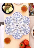 sharp&art Kahvaltı Takımı, Detaylı El İşlemesi, Kabartma Nazar Boncuğu Temalı Seramik 2 Farklı Kahvaltılık Set - 3