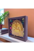 sharp&art Meryem Ana ve Kutsal Aile, Ahşap Çerçeveli, Epoksi içi Kuru Yaprak Dökümü, 4 Renk Seçeneği(17,5cm) - 3