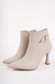 Muggo VİVENTE Sivri Burun Toka Detaylı Fermuarlı İnce Topuklu Kadın Bot thumbnail 7
