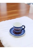 sharp&art Anneler Günü İçin Özel Tasarım,%100 El İşlemesi, 2'li Kabartma Desen Zerafet Kahve Fincan Takımı - 5