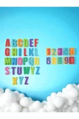 sharp&art HARF ve RAKAMLAR TAŞ BOYAMA, OKUL ve AİLE ETKİNLİK SETİ, 9 RENK BOYA ve FIRÇA İLE - 1