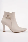 Muggo VİVENTE Sivri Burun Toka Detaylı Fermuarlı İnce Topuklu Kadın Bot thumbnail 9