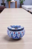 sharp&art SERAMİK KÜLLÜKLER, %100 EL İŞLEMESİ, KAPAKLI, KULLANIŞLI, DEKORATİF, 12 CM, 6 FARKLI MODEL - 5