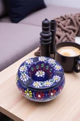 sharp&art SERAMİK KÜLLÜKLER, %100 EL İŞLEMESİ, KAPAKLI, KULLANIŞLI, DEKORATİF, 12 CM, 6 FARKLI MODEL - 1