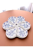 sharp&art Kahvaltı Takımı, Detaylı El İşlemesi, Kabartma Nazar Boncuğu Temalı Seramik 2 Farklı Kahvaltılık Set - 5