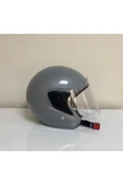 Motosiklet Yarım Kask Gri Kırılmaz thumbnail 3