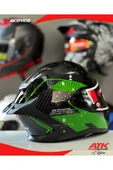 Scoyco 871 Ghost Fullface Kask Motosiklet Kaskı Karbon Desenli Kask Tam Kask thumbnail 3