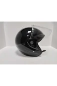 Leos -YARIM KASK ITHAL-PARLAK SİYAH RENK-YAZLIK KASK- thumbnail 2