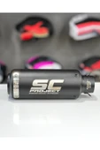 ATK SC Project Egzoz Universal Motosiklet Egzozu Tüp Egzoz Siyah - 1