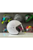 ATK Motosiklet Yarım Kask İthal A Kalite Beyaz thumbnail 1