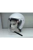 Kt Mrthelmets Beyaz Motosiklet Kaskı Yarım 1-sınıf thumbnail 2