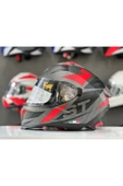 Sway 865 ST GREY RED FULL FACE GÜNEŞ VİZÖRLÜ KASK thumbnail 4