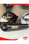 ATK SC Project Egzoz Universal Motosiklet Egzozu Tüp Egzoz Keskin Model Siyah - 1