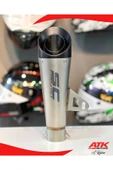 ATK SC Project Egzoz Universal Motosiklet Egzozu Tüp Egzoz Keskin Model Gümüş - 2