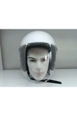 Kt Mrthelmets Beyaz Motosiklet Kaskı Yarım 1-sınıf thumbnail 3
