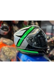 Free-M Fr 913 HASTE( SİYAH YEŞİL ) GÜNEŞ VİZÖRLÜ KASK thumbnail 2