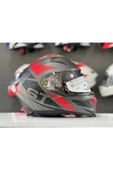 Sway 865 ST GREY RED FULL FACE GÜNEŞ VİZÖRLÜ KASK thumbnail 1