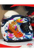 Sway 820 Dakar 5 Fullface Kask Motosiklet Kaskı Tam Kask Gümüş Vizörlü Kasklar thumbnail 3